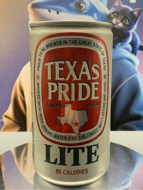 Vintage Beer Can Texas Pride Lite Tab Empty Wake Up America